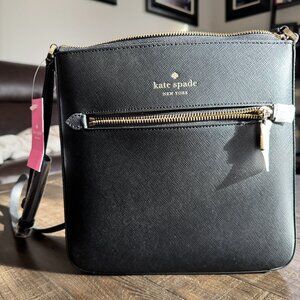 NWT - Kate Spade Sadie North South Crossbody Handbag - Black